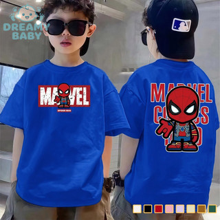 COD✅ (Hồ Chí Minh)DREAMY BABY Áo thun ngắn tay trẻ em hình người nhện hoạt hình Thoải mái, phù hợp cho bé trai
