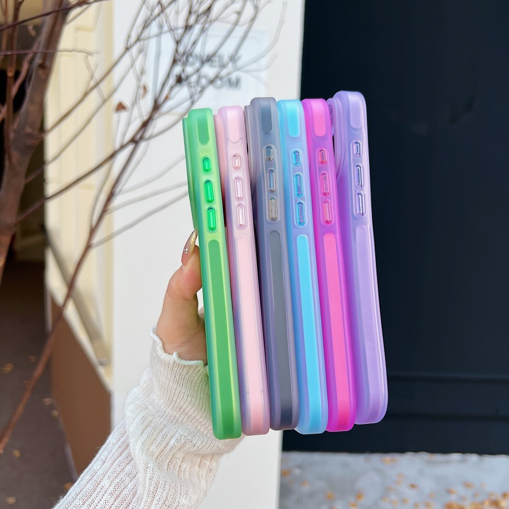 Ốp Điện Thoại Mờ Màu Thạch Có Từ Tính Cho iPhone 17 16 15 14 13 Pro Promax 17 Air Plus 16E Vỏ Chống Sốc Bốn Góc