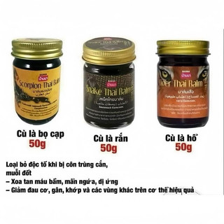 Dầu Cù Là Xoa Bóp Cao Hổ Tiger Thai Balm Banna Thái Lan 50g