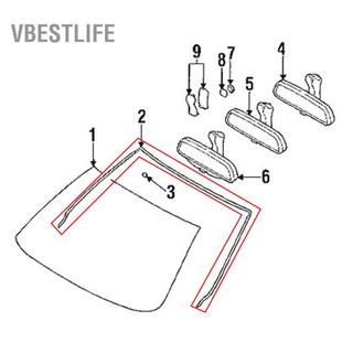VBESTLIFE KIMISS Kính Chắn Gió Weatherstrip Mặt Trước Cói Đúc Phù Hợp Với Bộ 5 E39 528i 540i M5 51318159784