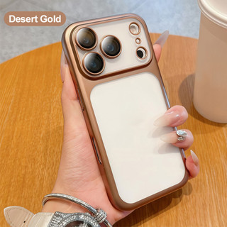Ốp Điện Thoại Trong Suốt Mờ Mới Cho iPhone 17 Pro 14 16 15 13 11 12 Pro Max Khung Mạ Không Khí Bảo Vệ Camera Vỏ Chống Sốc