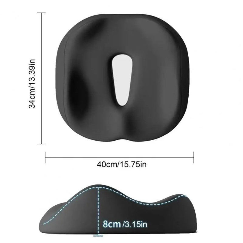 Đệm Ngồi Văn Phòng,Thiết Kế Công Thái Học 3D Bằng Mút Nhớ Hình,Phù Hợp Cho Nhân Viên Văn Phòng,Sinh Viên Và Tài Xế