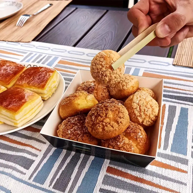 💦Tre Thực Phẩm Tông Fritters Pancakes Thịt Nướng Hấp Buns Tông Tre Picker Picker Tongs QXSL