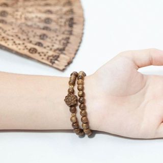 Vòng Trầm Hoa Sen - Trầm Tốc Quảng Nam mix Hoa Sen Trầm - Trầm Hương Yên Lộc