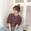 Mùa Xuân 2021 Mùa Hè Rời Tay Phồng Giữa Tay Áo Thun Phiên Bản Hàn Quốc Preppy Phong Cách Phù Hợp Với Màu Trơn Thoáng Khí Mỏng Hơn Nhìn