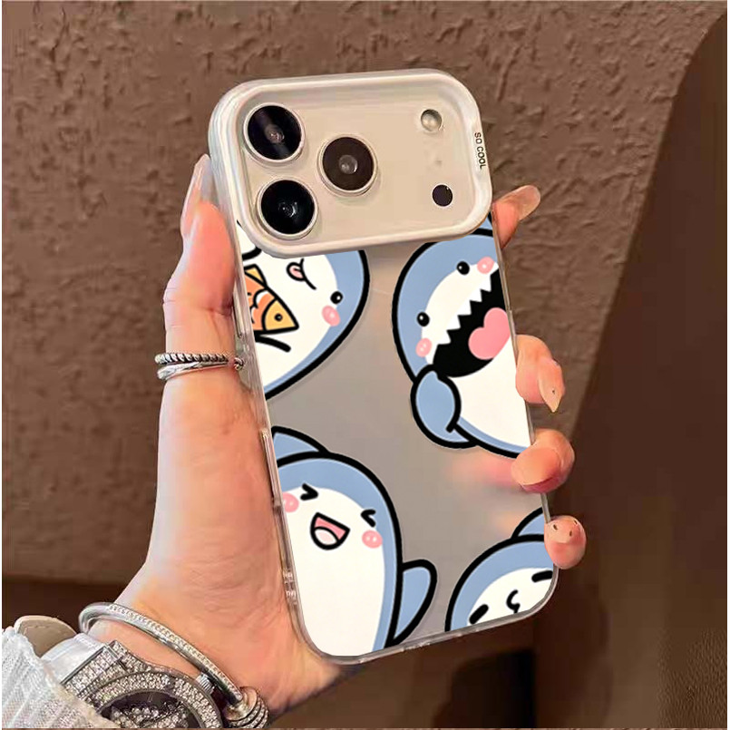 Ốp Lưng Cho OnePlus 15 11 12 Nord 4 3 Lite 8T 2 ACE 6 2 3 4 10R Matte IMD Dễ Thương FatFatShark Thời Trang Bạc Laser Hoạt Hình Cứng Mạ Điện