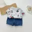 Bộ quần áo cộc tay in hình KHỦNG LONG SIÊU NHÂN cho bé trai,Bộ quần áo chất COTTON