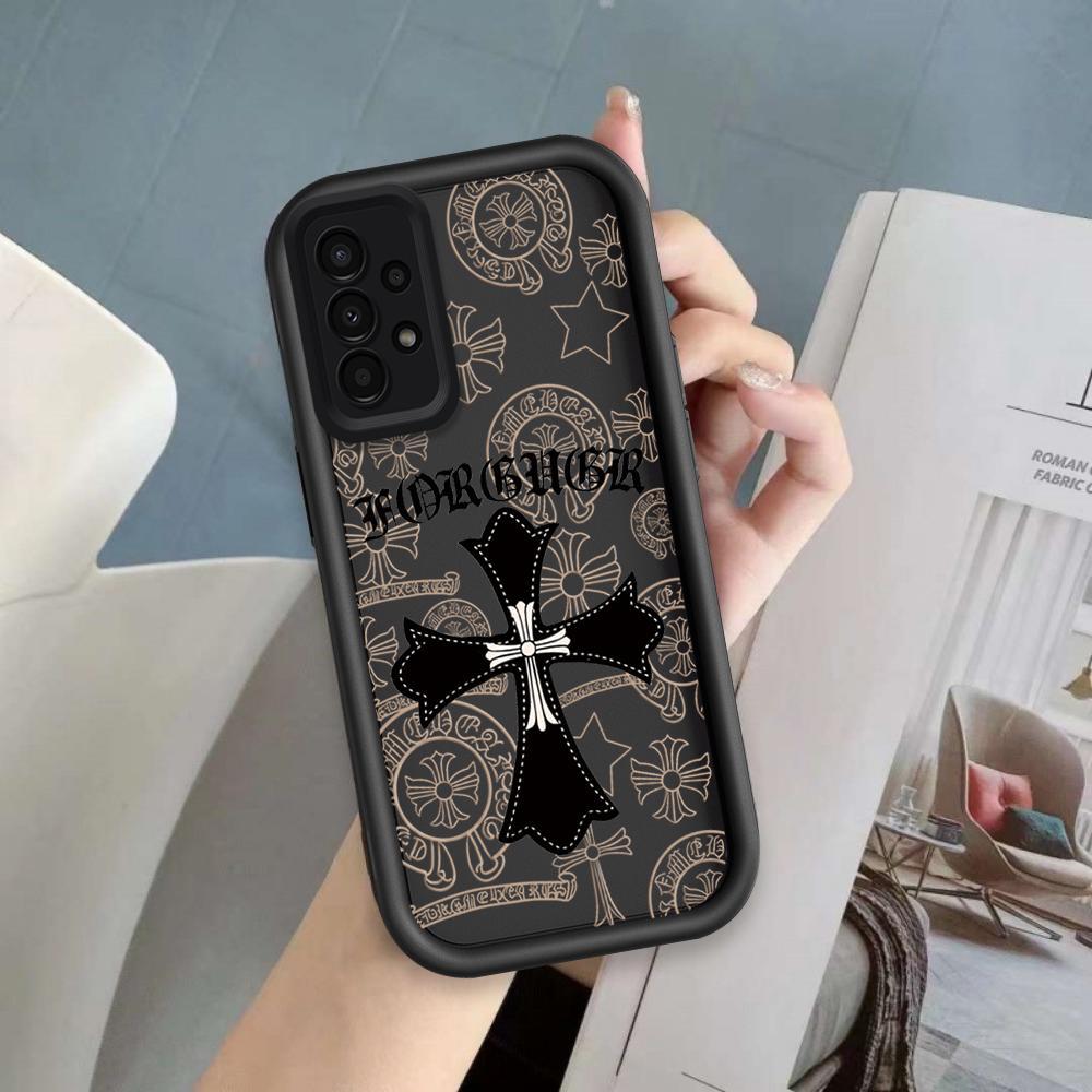 Ốp Lưng Cho Samsung A13 A23 A33 A32 A52 A52S 4G 5G Phim Hoạt Hình Silicon Nghệ Thuật Mềm Ốp lưng TPU Chrome Hearts Đeo Chéo Mắt Thiên Thần Chống Sốc Ốp Lưng