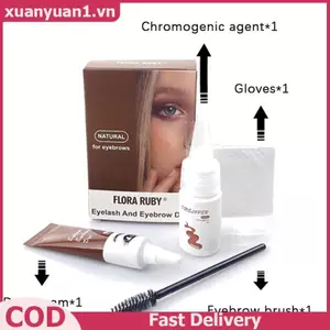 XUAN Thuốc nhuộm lông mi mới Thuốc nhuộm lông mày Tint 15 phút Nâng nhanh Lông mày Lông mày chống thấm nước VN