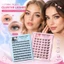 FAVORITEGOODS Lông Mi Giả Không Keo Dán, Cụm Uốn Dài Dày Lông Mi Giả, Nhẹ Lông Tơ Phóng To Mắt DIY ﻿Lash Extension Thói quen làm đẹp hàng ngày