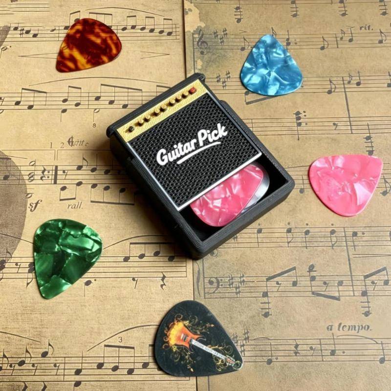 CANAMEK Móc Khóa Pi Hộp Bảo Quản Đàn Guitar Giữ 3 Đến 5 Pis Giá Đỡ Pi Di Động Để Thực Hành Du Lịch Và Quà Tặng CSF