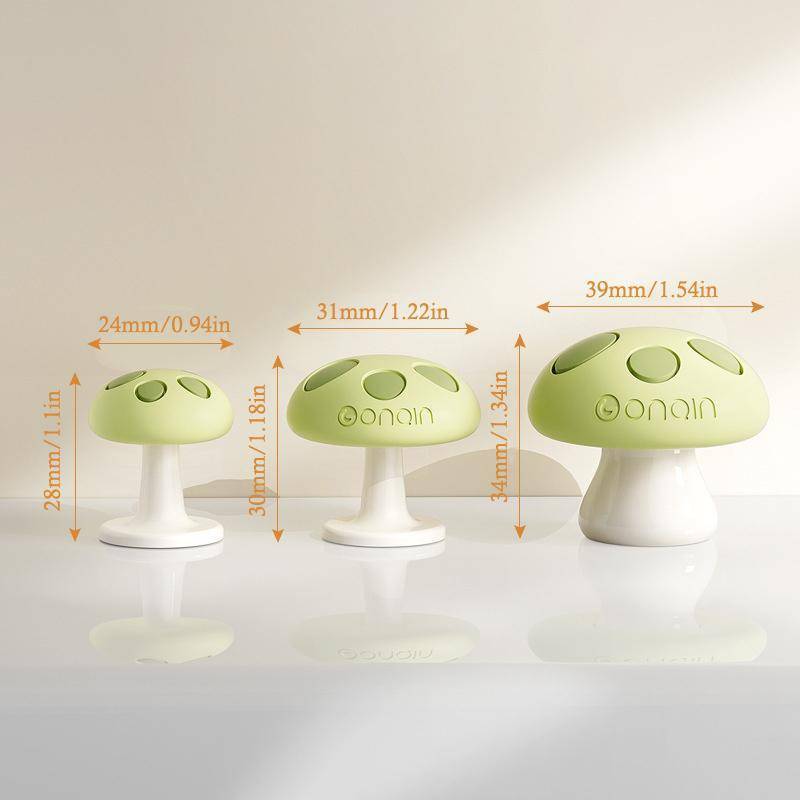 Nút xả bồn cầu JINHF Silicone hình nấm 2 chiếc Cài đặt đơn giản Cảm ứng dễ thương cho phòng tắm gia đình HOT