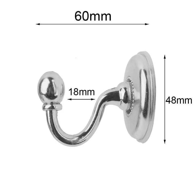 JINHF Kim Loại Treo Tường Rèm Móc Cố Định Áo Lót Cho Thanh Cửa Sổ Bền Nhà Phụ Kiện Phòng Khách Phòng Ngủ HOT