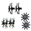 Phụ kiện máy cắt cỏ Dao thẳng xiên Dao lắp ráp Loose Earth Wheel Grooving Wheel Bánh xe làm cỏ Bánh xe trồng trọt sâu