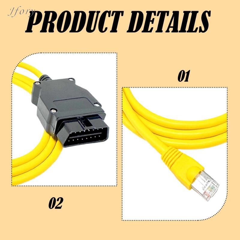 Bộ chuyển đổi chẩn đoán ENET OBD2 cao cấp nhẹ Cáp 2m Thiết bị chẩn đoán tự động cho BMW F Series SUV Z Series