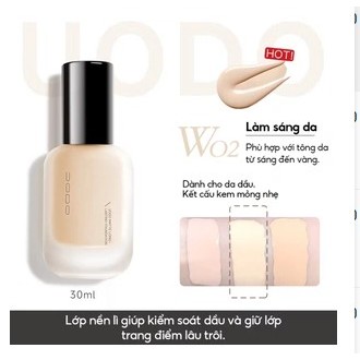 UODO Foundation Makeup – Lâu Trôi, Phù Hợp Trang Điểm Hằng Ngày