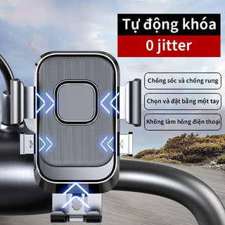 Giá đỡ điện thoại di động xe máy, xe đạp，Chắc chắn bền đẹp hỗ trợ chống sốc，Có thể xoay 360 độ
