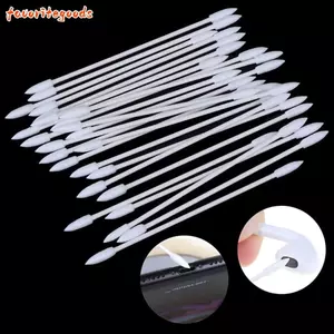 FAVORITEGOODS 25 / 50 Cái Swabs làm sạch dùng một lần, Que bông không bụi loại bỏ bụi mịn, Đầu sợi không mịn chính xác Đầu bông dính hai đầu làm sạch tai nghe