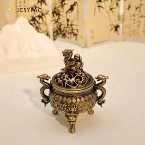 JCSYFAC Vintage Hợp Kim Hương Đốt Sti Giá Đỡ Ba Chân Rỗng Ra Mini Gỗ Đàn Hương Đốt Trà Lễ Trang Trí Nhà Mới