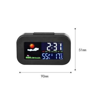 [KJ] Đồng hồ trạm thời tiết có đèn nền cho trẻ em: Màn hình màu sắc cho nhiệt độ & độ ẩm [Mới]