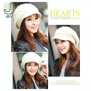 Mũ dệt kim nữ mùa đông ấm áp Mũ beanie dệt kim Baggy Mũ beanie Mũ trượt tuyết