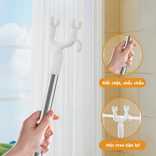 Cây Lấy Quần Áo Trên Cao Thông Minh MAISON, Gậy Phơi Đồ Kéo Dài Chất Liệu Thép Không Gỉ Dài 1.2M