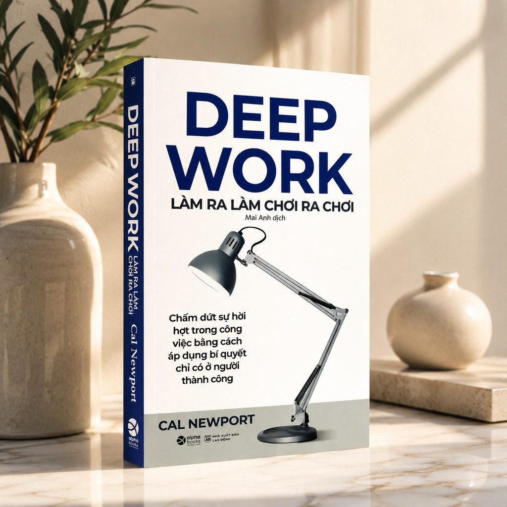 Sách Deep Work - Làm ra làm chơi ra chơi: Bí quyết LÀM VIỆC SÂU để thành công (Alpha Books)