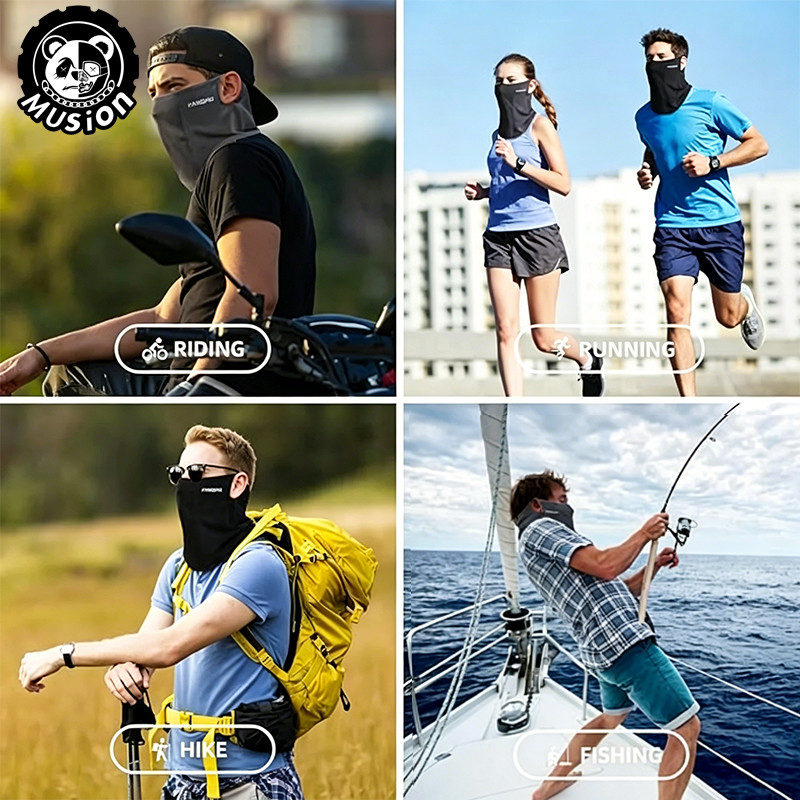 Musion Anti-UV Lưới thoáng khí Balaclava, Che mặt để đi xe đạp Xe máy Chạy bộ & Thể thao ngoài trời