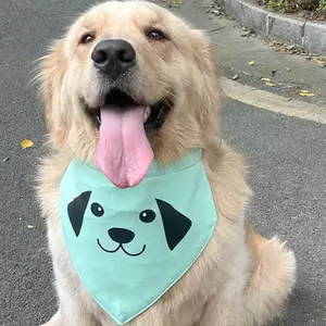 Ins Influencer 2026 Thú Cưng Chó Con Tam Giác Khăn Nước Bọt Khăn Lớn Vừa Nhỏ Chó Vàng Retriever Husky Trang Trí Thú Cưng