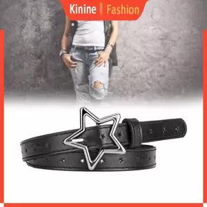 KIN Thời Trang Hot Girls Thắt Lưng Có Hợp Kim Ngôi Sao Khóa Bông Tai Kẹp Màu Thắt Lưng Y2k Áo Khoác Nữ Mỏng Chính Thức Dây Thắt Lưng
