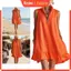 Casual Sleeveless A Line Dress Cotton Blend Semi Zip Neck For Women Lady