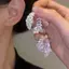HFSHY Xu Hướng Thời Trang Thiết Kế Độc Đáo Thanh Lịch Tinh Tế Pha Lê Bông Tai Lá Zircon Dành Cho Nữ Trang Sức Tiệc Cưới Quà Tặng Cao Cấp VN