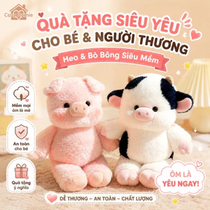 gấu bông bò sữa heo biết chạy nhồi bông êm mịn dễ thương quà sinh nhật ôm ngủ cho trẻ