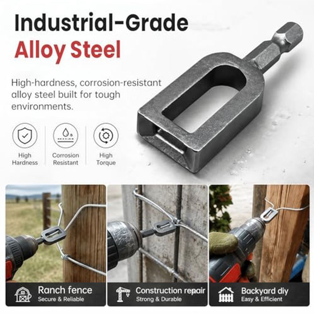Twister dây khoan BORAGETE, Công cụ xoắn dây thép hợp kim chuôi lục giác 1 / 4 ", Công cụ dây buộc cốt thép hạng nặng dễ sử dụng để buộc và xây dựng cốt thép