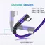 Cáp USB sang Type C LACYESUK, Cáp khuỷu tay 90 độ công suất 60W USB3.2 Gen 2, Sạc nhanh tốc độ 10Gbps Sạc nhanh 3A Cáp bện Nylon hiện tại Liên kết VR