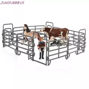 JUNYUE88US Mô phỏng Trang trại Trang trại Hàng rào DIY, Phụ kiện hàng rào trang trại DIY Mô phỏng Hàng rào trang trại, Mô hình nhựa Mô hình hàng rào trang trại thu nhỏ Đồ chơi giáo dục