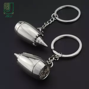Móc khóa động cơ máy bay kim loại thiết kế mới Móc khóa động cơ phản lực Mini Quà tặng