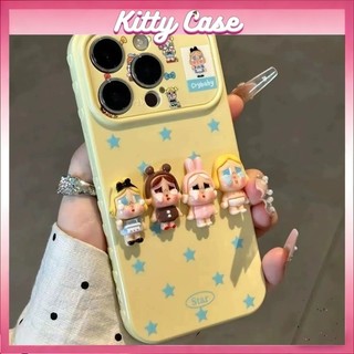 Vỏ điện thoại mẫu mới với hình búp bê cô gái khóc 3D dễ thương dành cho iPhone 11 12 13 14 15 Pro Max 16 17 Plus Vỏ