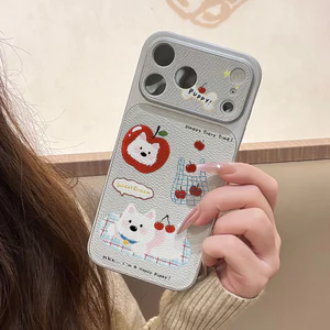 Ốp lưng iPhone Apple Puppy Bao da mềm cao cấp có máy ảnh - iPhone 7/8/X/XS/XR/11/12/13/14/15/16/17/Plus/Air/Pro/Max