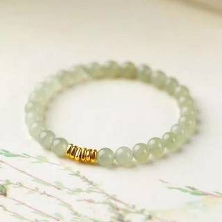 Vòng tay ngọc bích phong cách dân tộc, dây nước nắng đẹp mắt