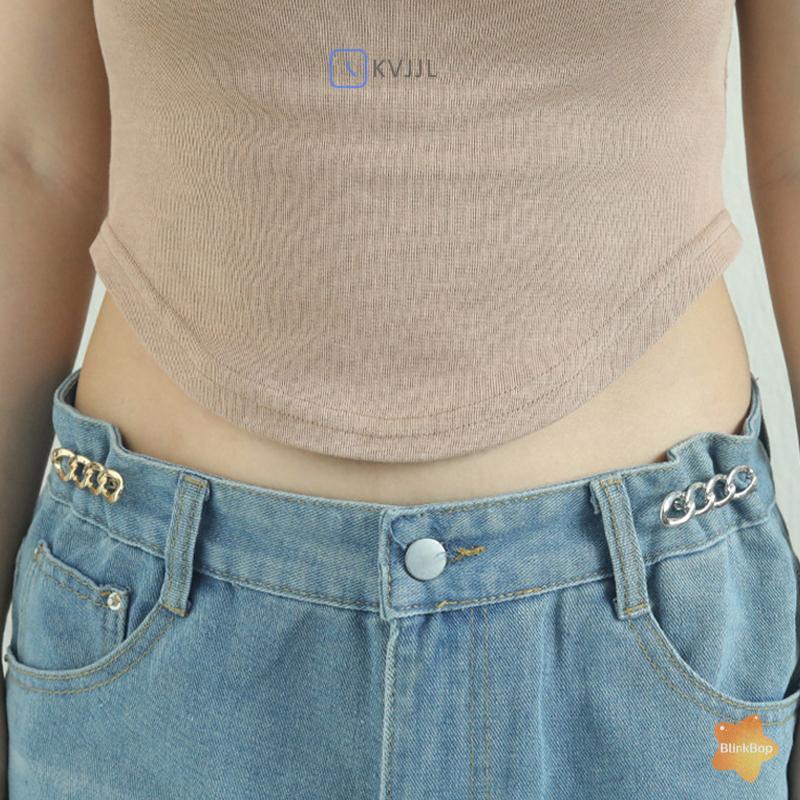 Kẹp quần Jean dễ dàng tháo lắp với khóa điều chỉnh và nút ghim kim loại dành cho bé gái