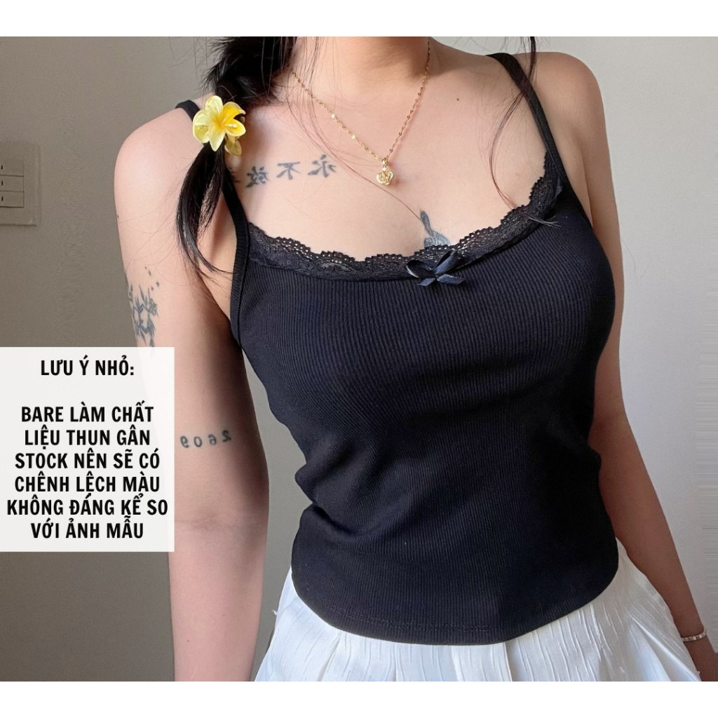 (Có size) Áo Hai Dây Nữ Phối Ren Thời Trang Mùa Hè Ngọt Ngào Cho Nữ- A288