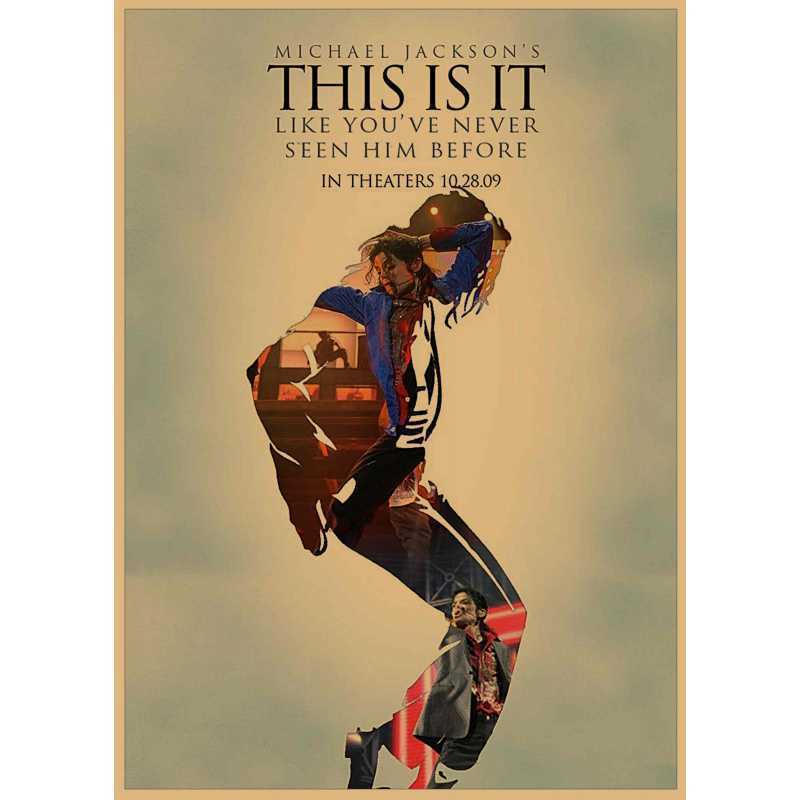 Poster cổ điển của siêu sao Michael Jackson, ca sĩ, tranh canvas cho phòng ngủ, phòng ký túc xá trang trí nhà cửa