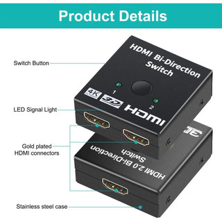 【COD】Công tắc chuyển đổi 2 vào 1 hoặc 1 ra 2 cho HDMI - Hỗ trợ Ultra HD 4K, 1080P cho màn hình TV, laptop và máy chơi ga