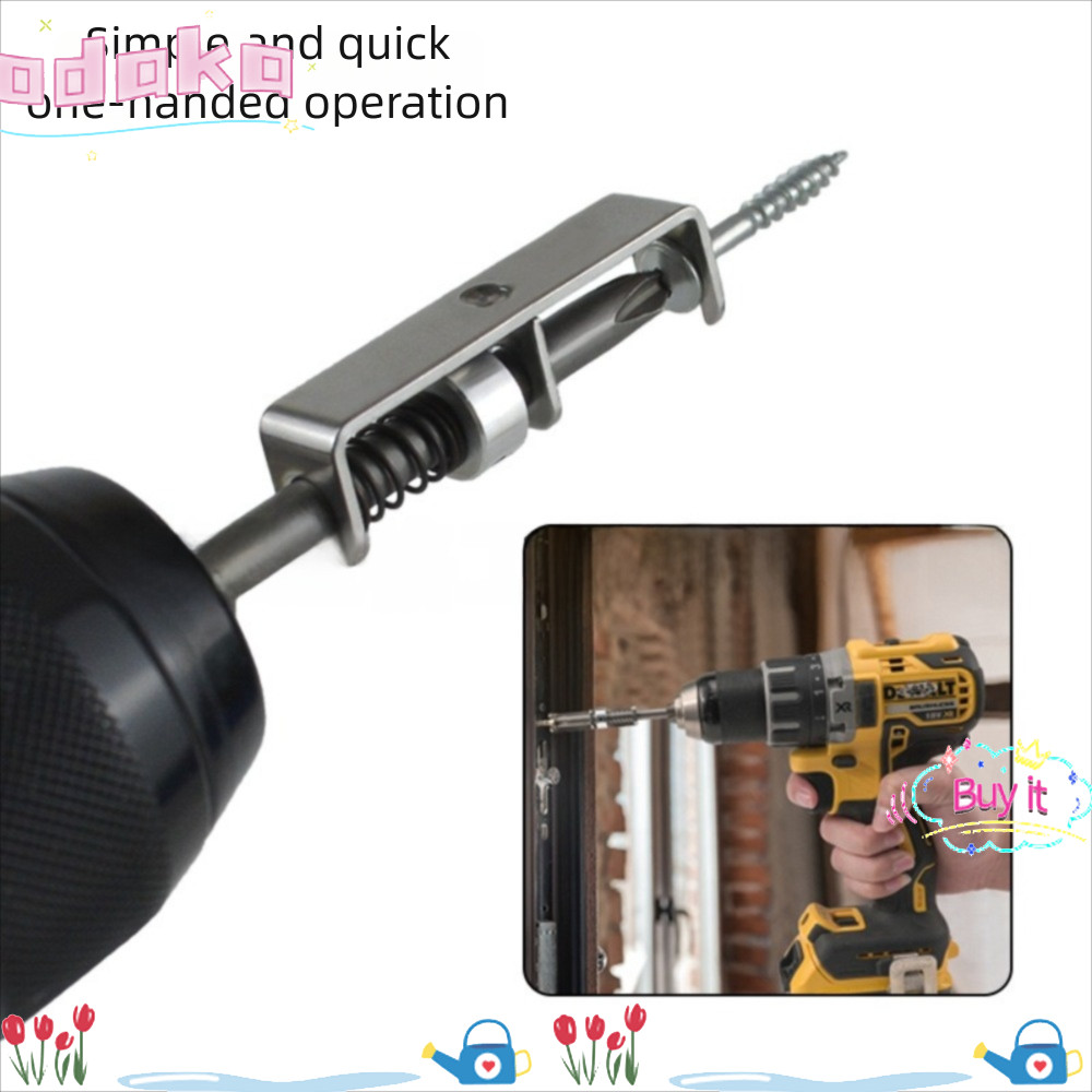 Máy khoan định vị lò xo ODAKA, Mũi khoan di động bằng thép hợp kim, Mũi khoan an toàn hoạt động một tay Cố định vít chống rơi cho thợ điện Dụng cụ điện DIY