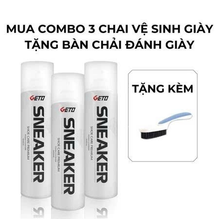 Combo 3 Chai Xịt Vệ Sinh Giày Sneaker Cao Cấp -Bình Xịt Bọt Tuyết Giặt Khô Giày, Khử Mùi Bảo Vệ Giày