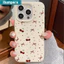 Ibumpers Vỏ Điện Thoại Nơ Cherries Hồng Hoa Hồng Đẹp Thẩm Mỹ Silicon Mềm Vỏ Chống Sốc Cho iPhone 11 12 13 14 15 16 17 Pro Max IP Plus