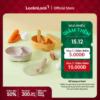 Bộ Tô muổng LocknLock Little Luv Portable Bowl&Spoon cho bé kèm nắp HPP963 - 2 Màu