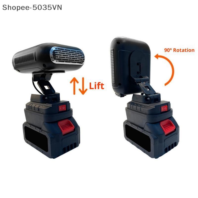 {AKIN} 1 Chiếc Pin Li-ion 21V Sưởi Ấm Không Khí / Máy Thổi Làm Mát Máy Sưởi Xe Hơi Mùa Đông Không Dây 2 Cổng USB Để Sạc Điện Thoại {a}
