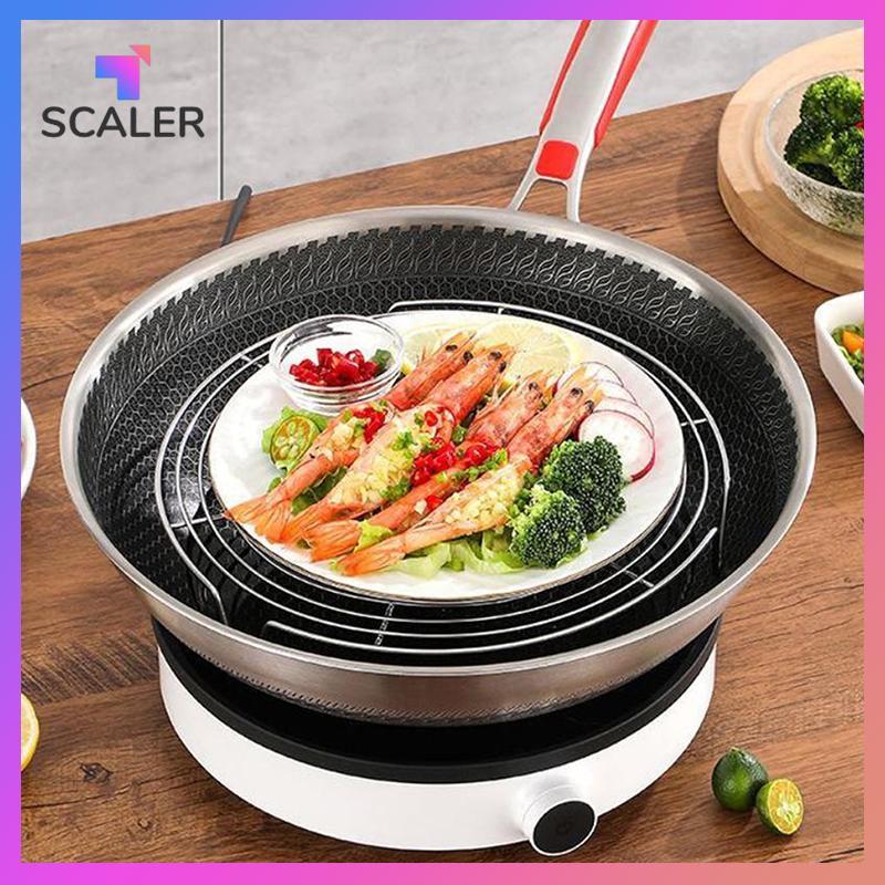 SCALER Giá hấp bằng thép không gỉ Khay hấp Nồi Bánh bao Trứng nướng Giá đỡ Bộ đồ ăn nhà bếp Dụng cụ nấu ăn.